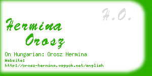 hermina orosz business card
